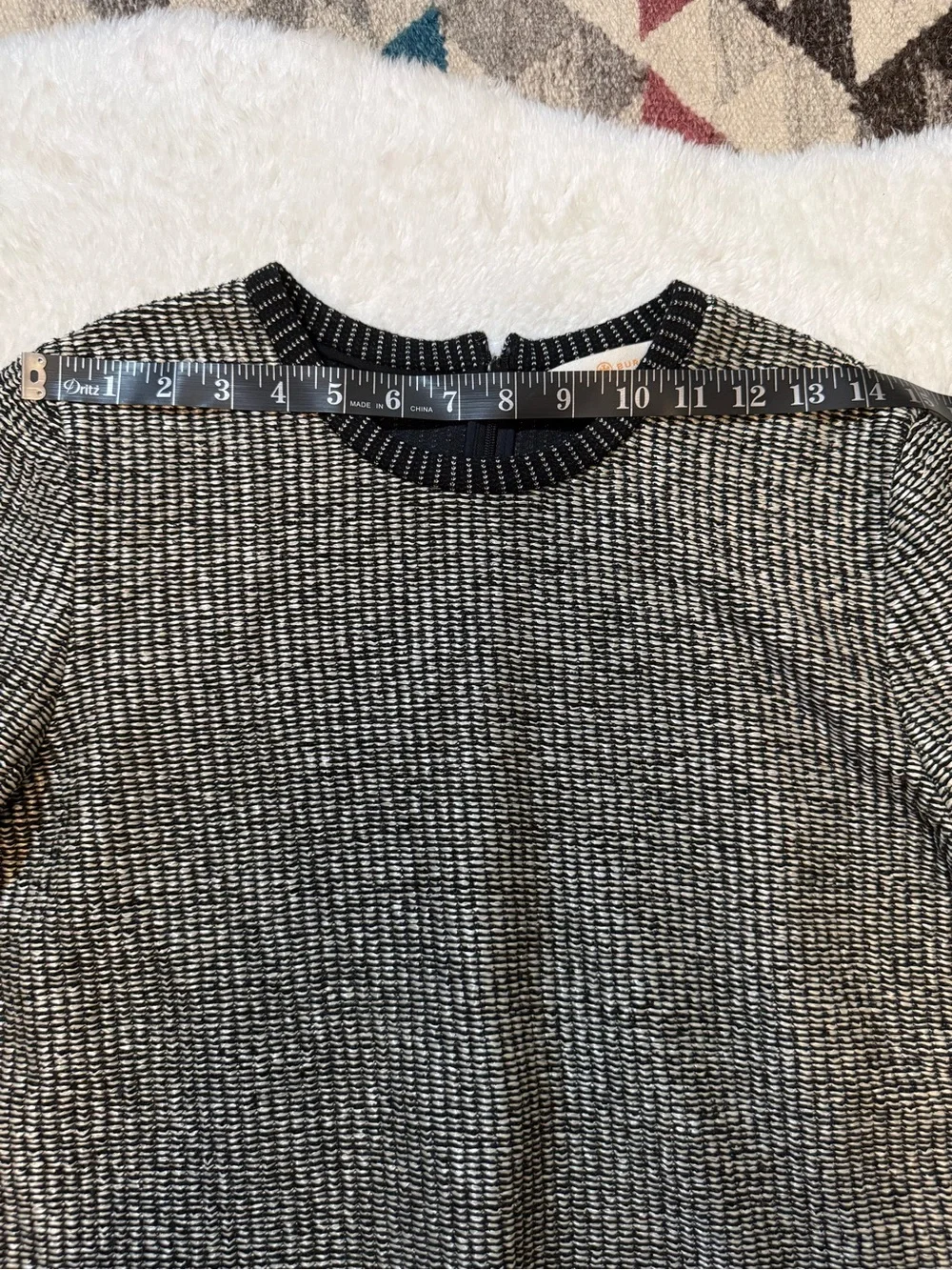 NWOT Tory Burch Boxy Raffia Sweater